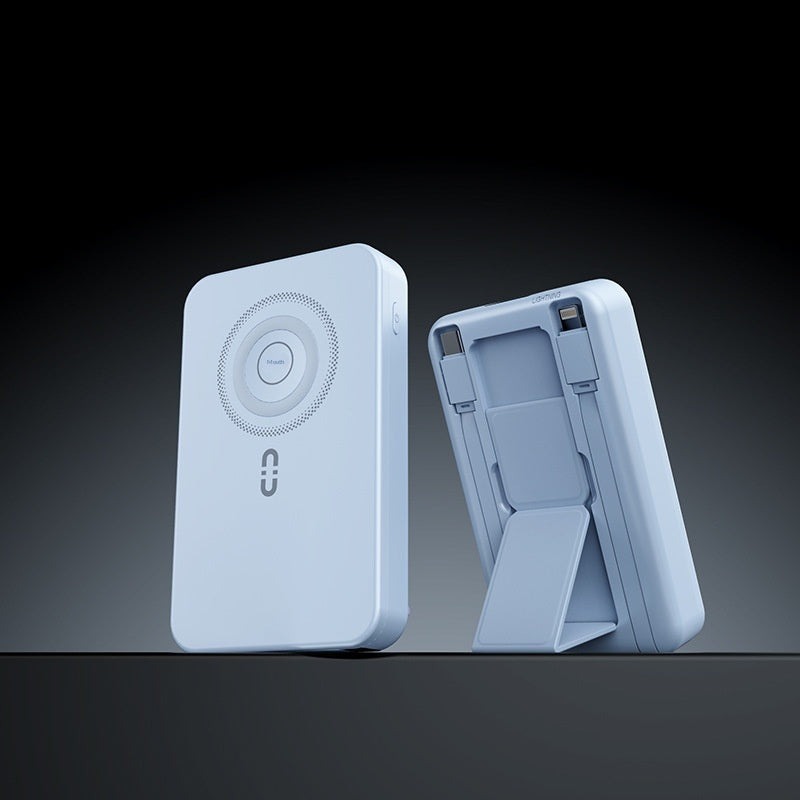 Chargeur sans fil magnétique avec support à double bobine intégré