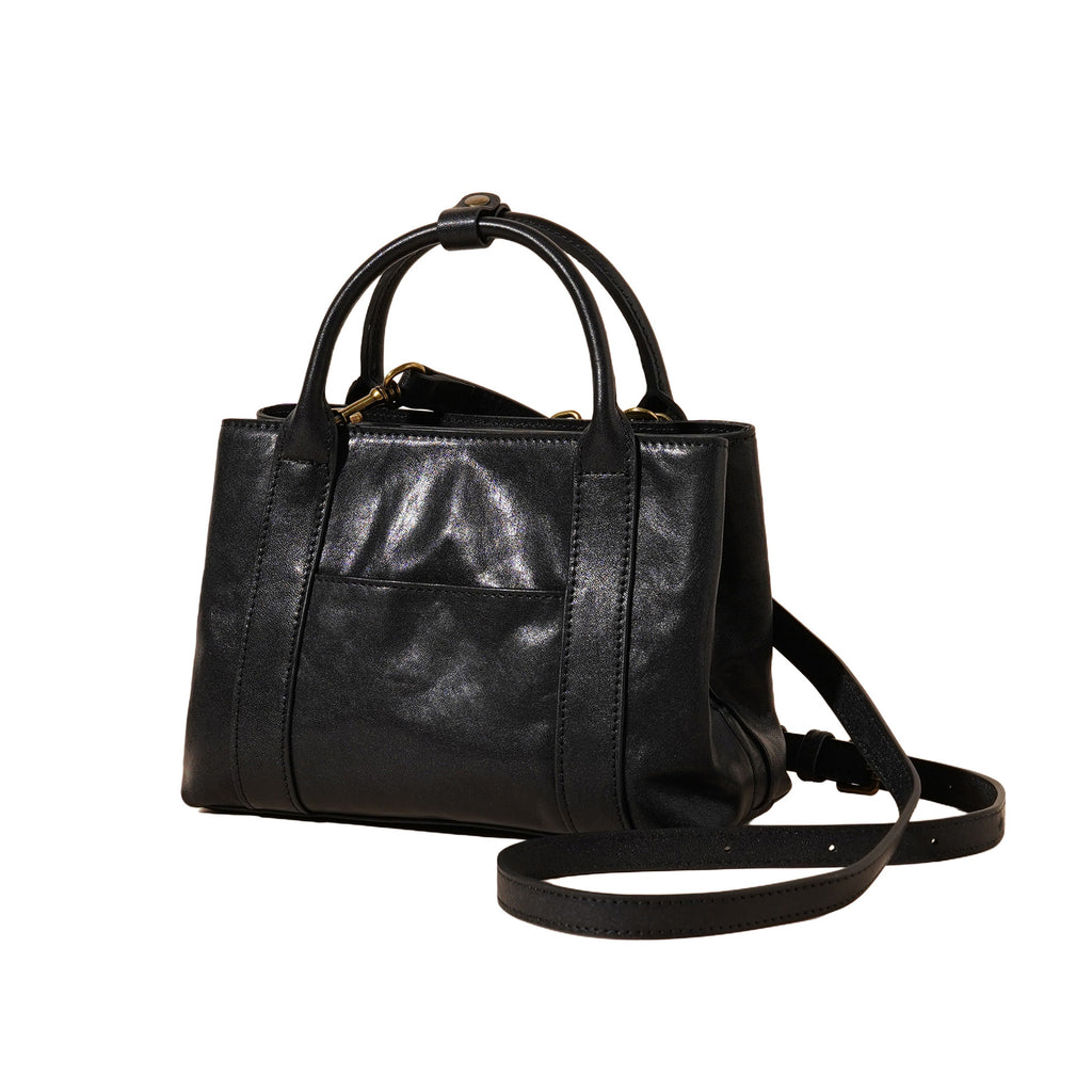 Sac à bandoulière en cuir véritable de grande capacité