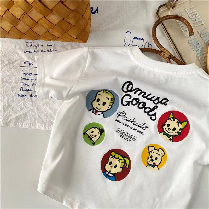 Été Garçons et filles Mode Short Sleeve T-shirt