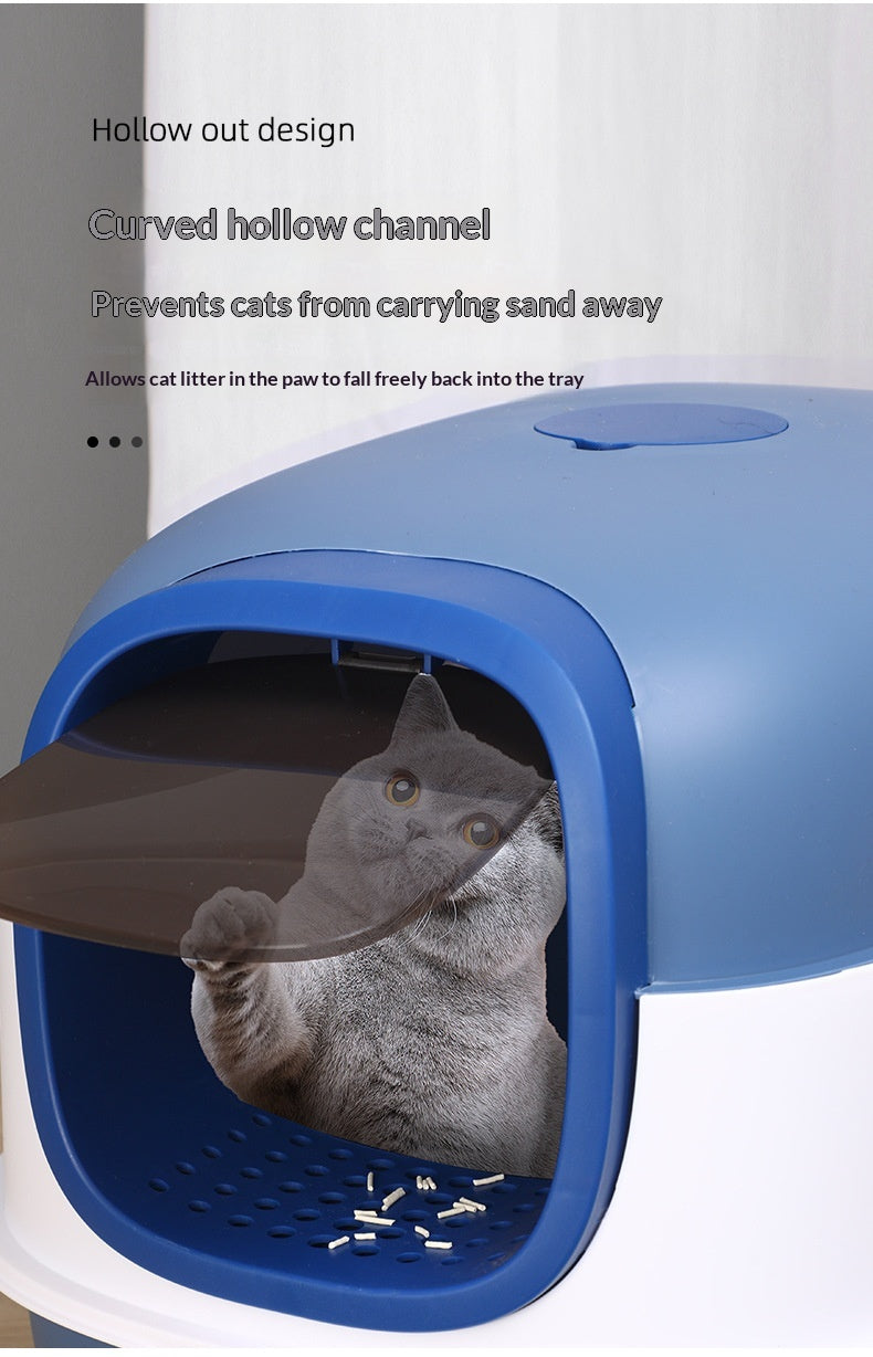 Boîte à litière pour chats haut de gamme fermée