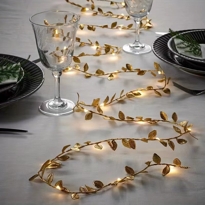Décoration de Noël LED Golden Leaf Light