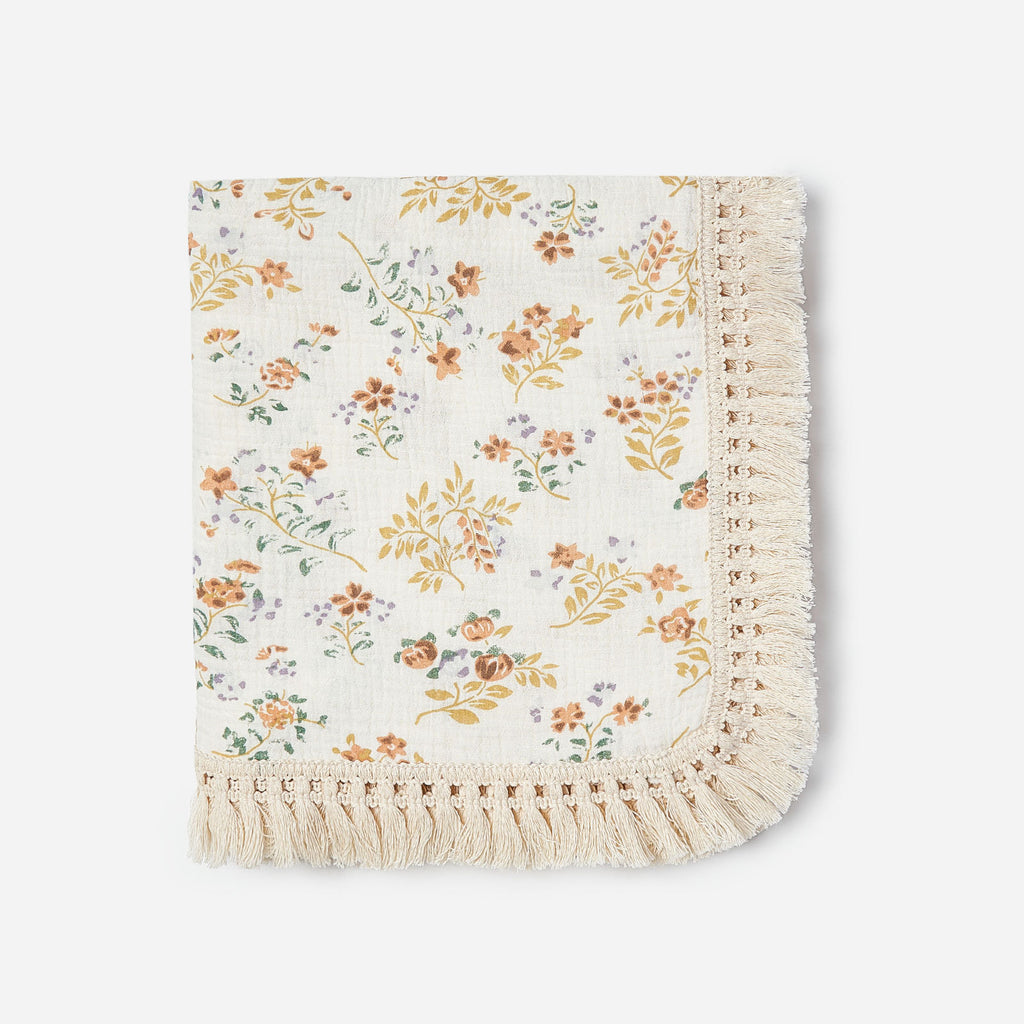 Crêpe de coton imprimé Couverture en tassel