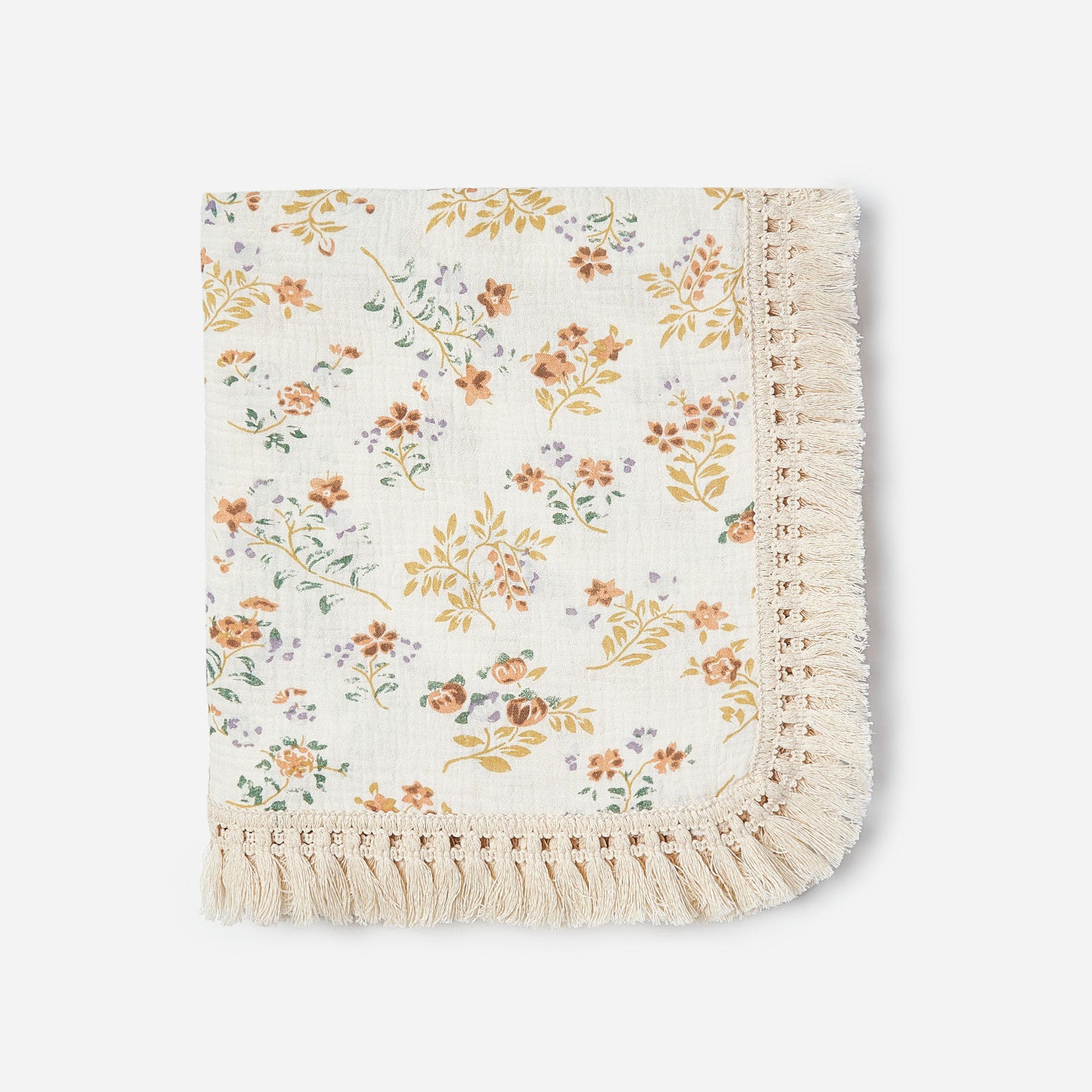 Crêpe de coton imprimé Couverture en tassel