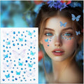 Butterfly auto-adhésif diamant Sticker-Mesh Butterfly Modèle-Blue-1 Feuille