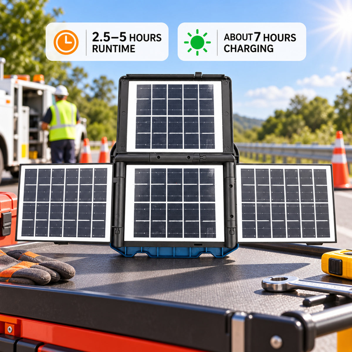 Puissance solaire Rechargeable Display Batterie Power Bank Fonction LED Lumière de travail W8151 3 Bleu