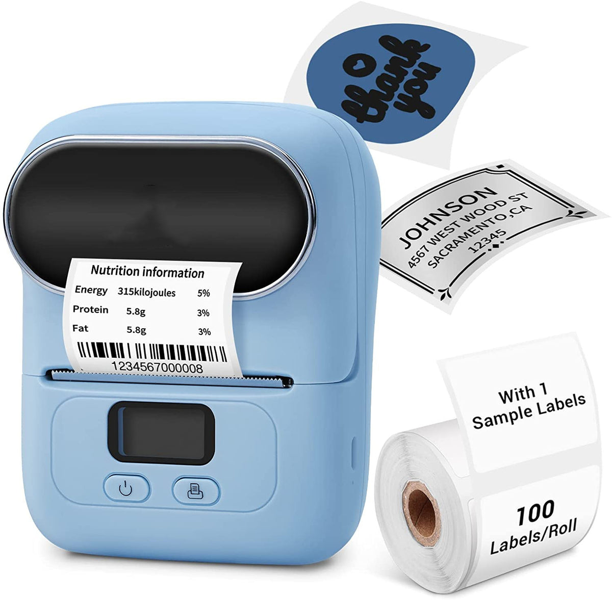 Handheld barcode printer