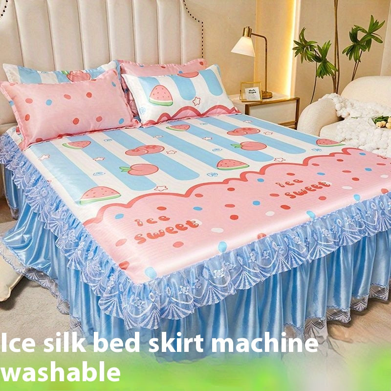French Jupe Style Ice Silk Laved Cotton Cooling Mat