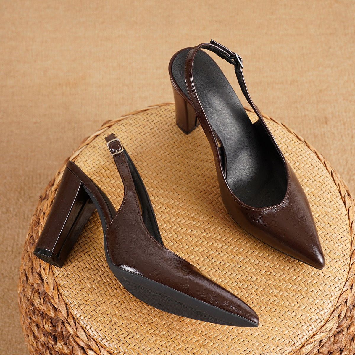 Chaussures à dos pointu de style français pour femmes
