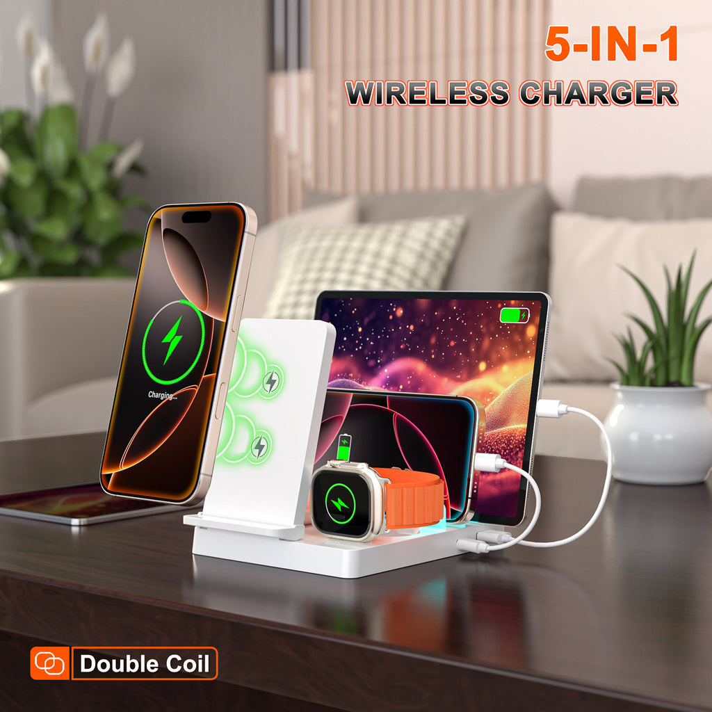 Chargeur magnétique multifonction de bureau 5 en un