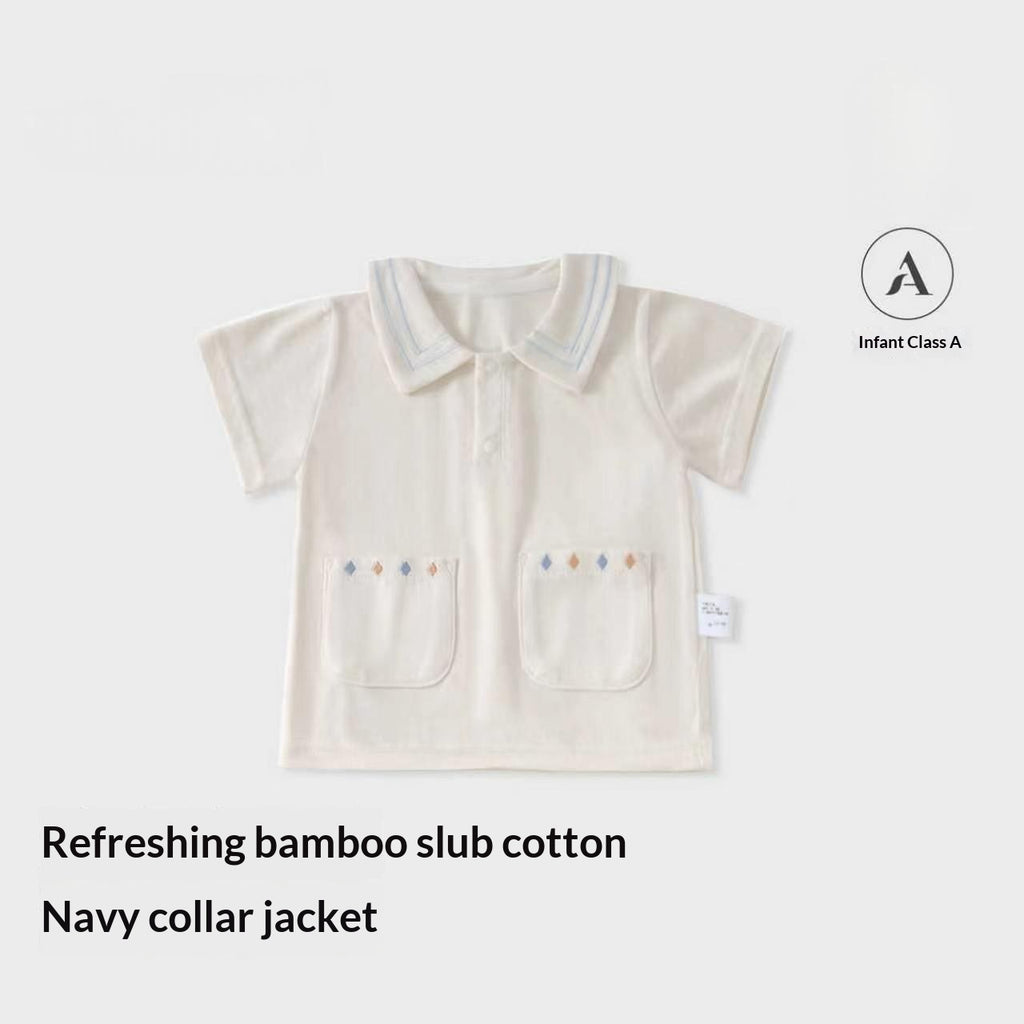 Ensemble de shorts à manches courtes pour bébé tout-petit - Deux pièces respirantes légères pour la somme