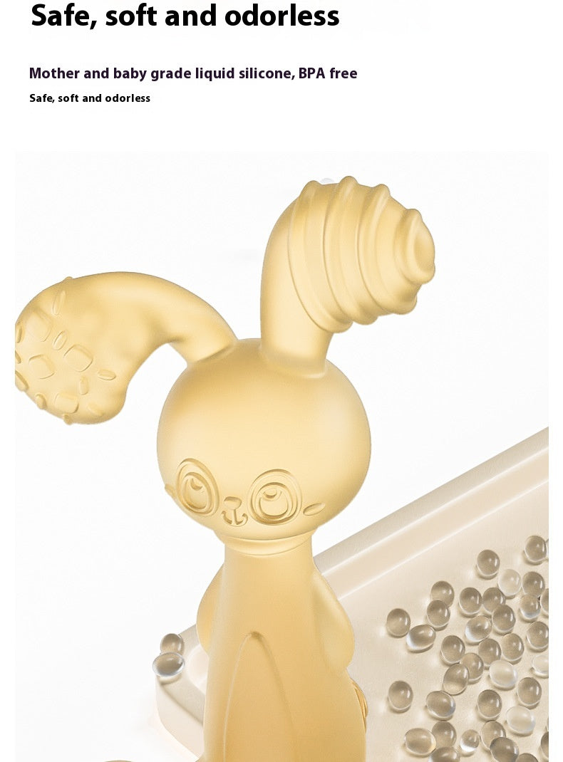 Silicone Lapin Teether Infant Molar Rod Dentition bébé Empêcher l'artéfact de la main