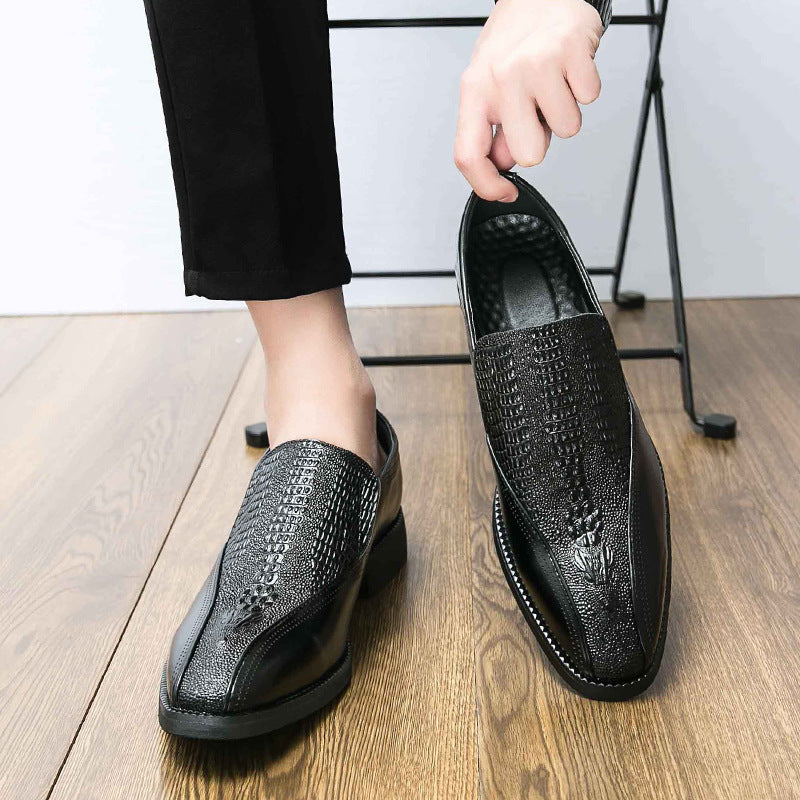 Loafer Trendy Retro British Slip-on Chaussures en cuir