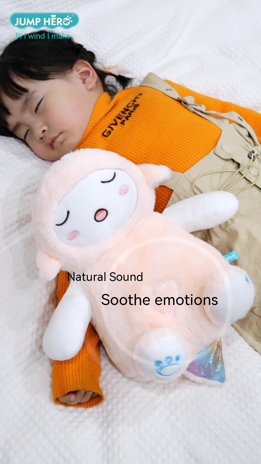 Cloak Man Lamb Toot bébé peluche poupée nouveau-né son et lumière jouets apaisants