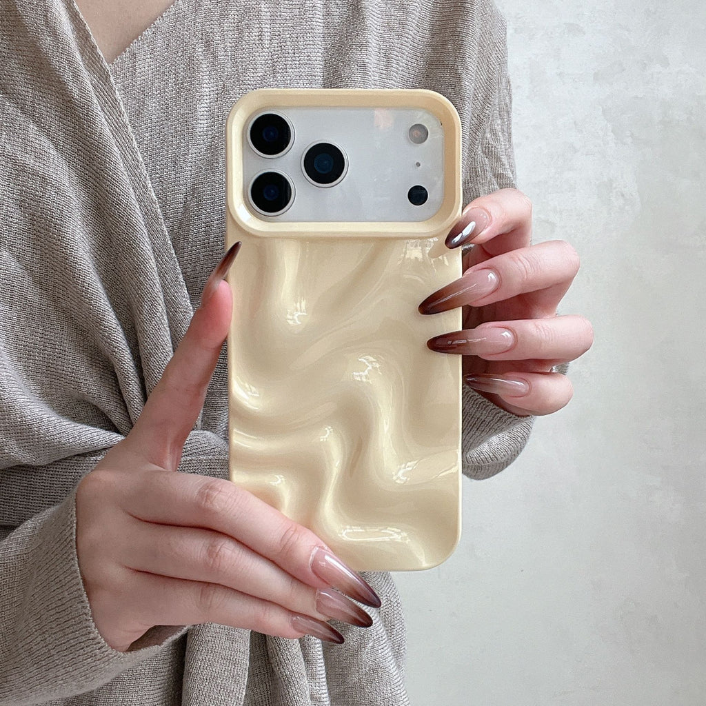 Style coréen Simple Ins en trois dimensions Ripple d'eau Soft Shell