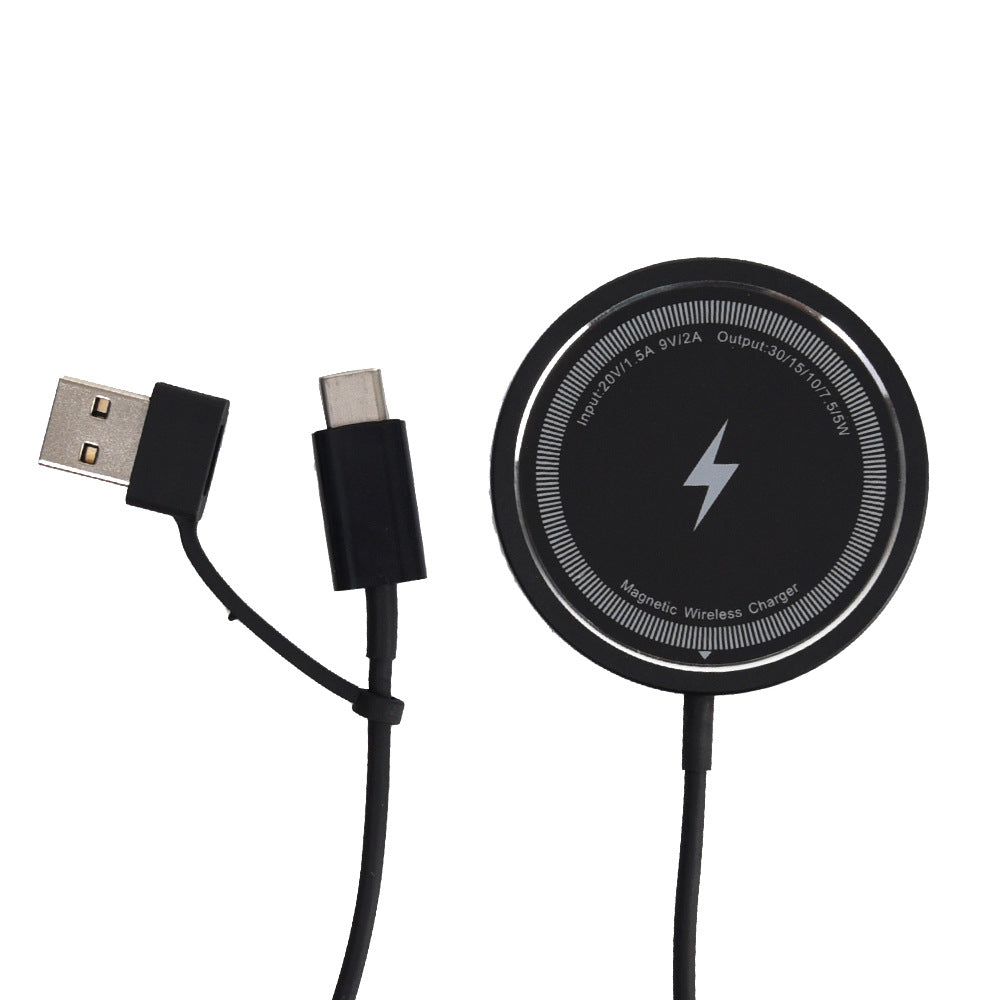 Chargeur magnétique sans fil 15W pour boîtier métallique