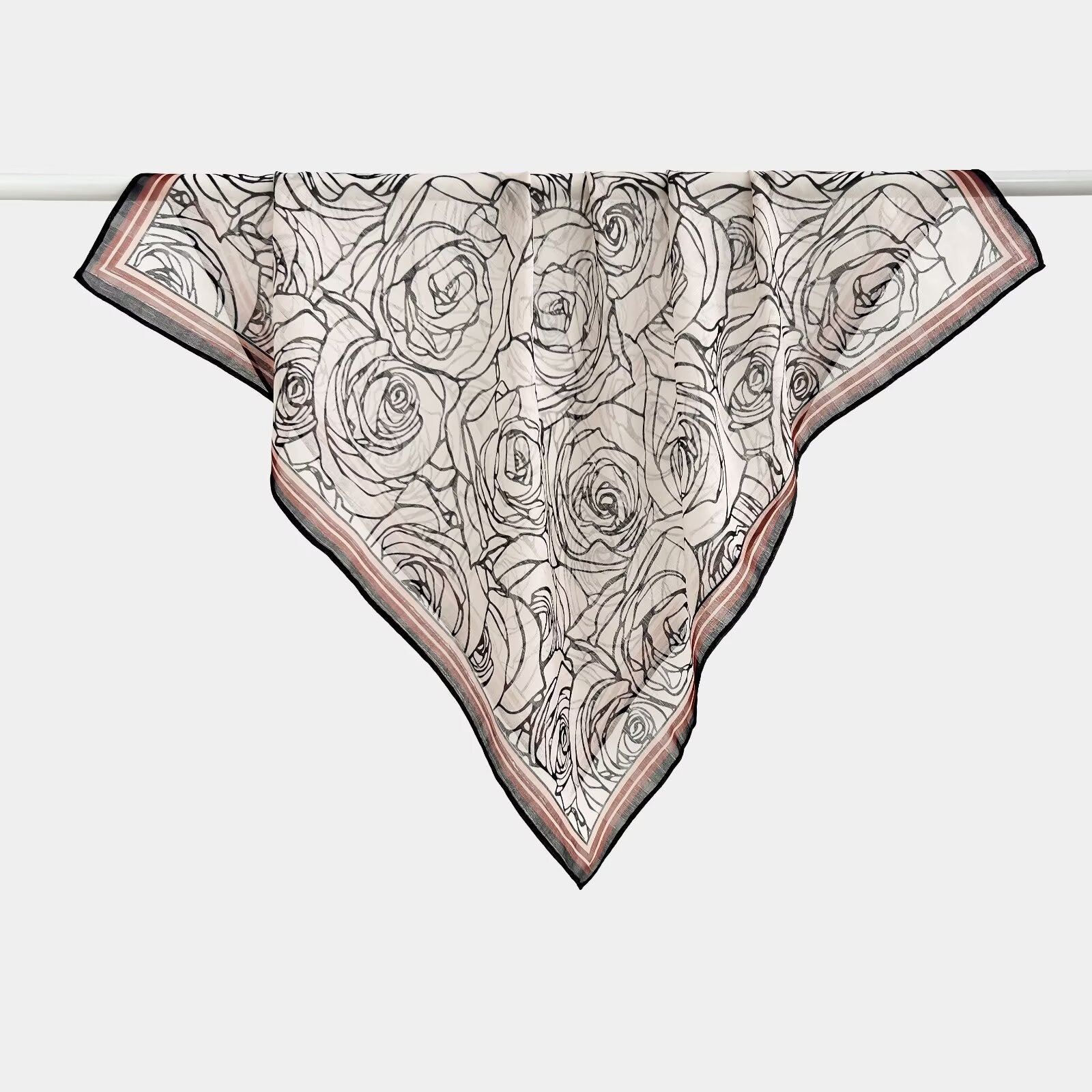 Écharpe mince imprimée versatile carrée