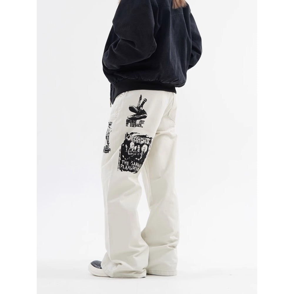 Hip Hop Imprimer Jeans Printemps Homme