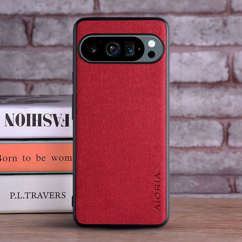 Coque de téléphone en tissu réel simple