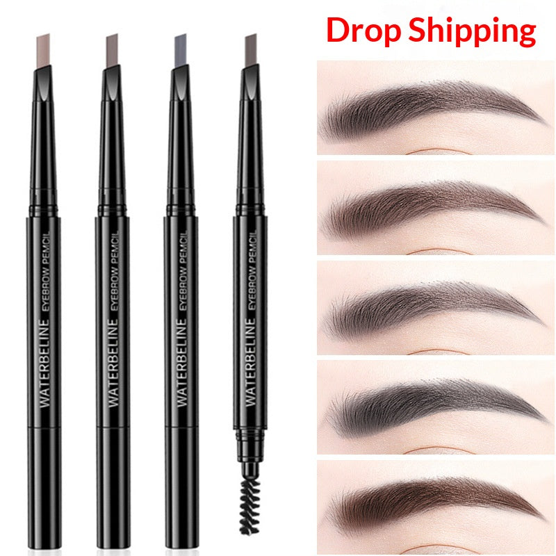 Crayon de sourcils étanche à double tête 3D multi-effets Lian