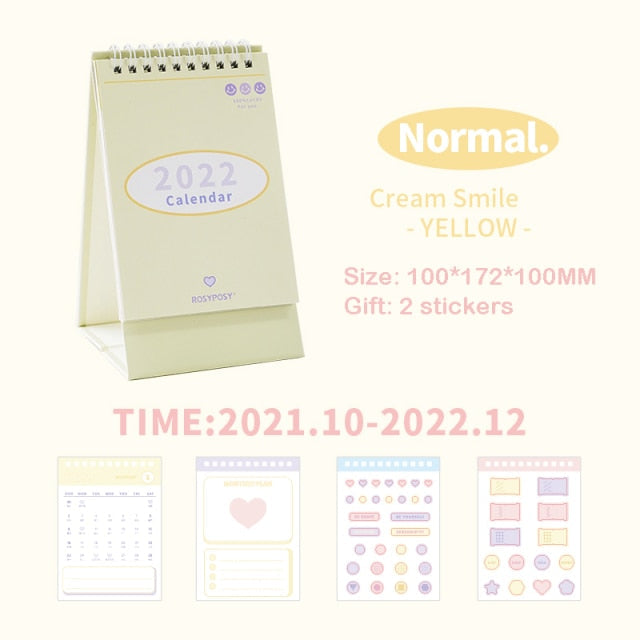Cream Desk bureau d'apprentissage bobine année calendrier de base bureau