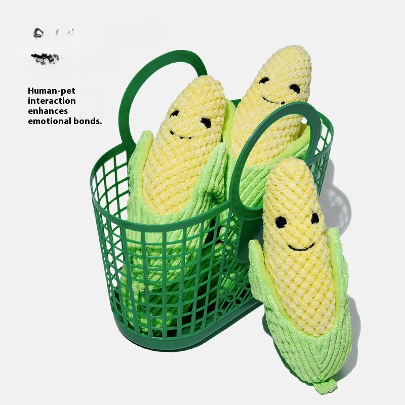 Chien Molar Dents Nettoyage Brocoli Plush Doll Sound Toy