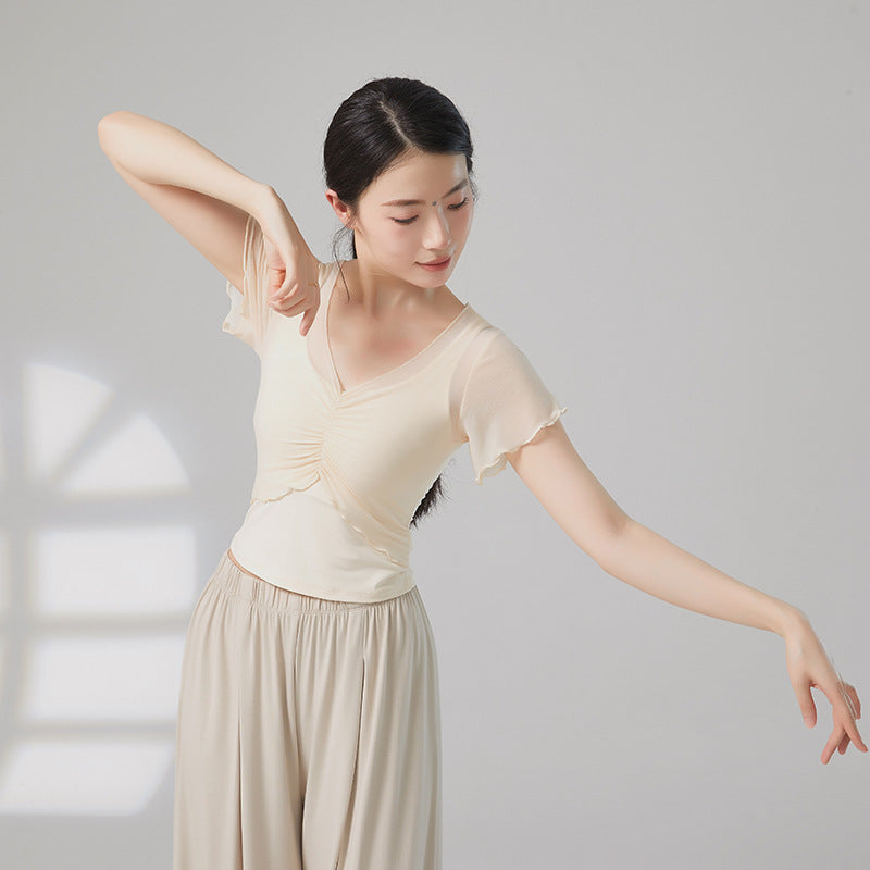 Pratique de danse classique à manches courtes pour femmes