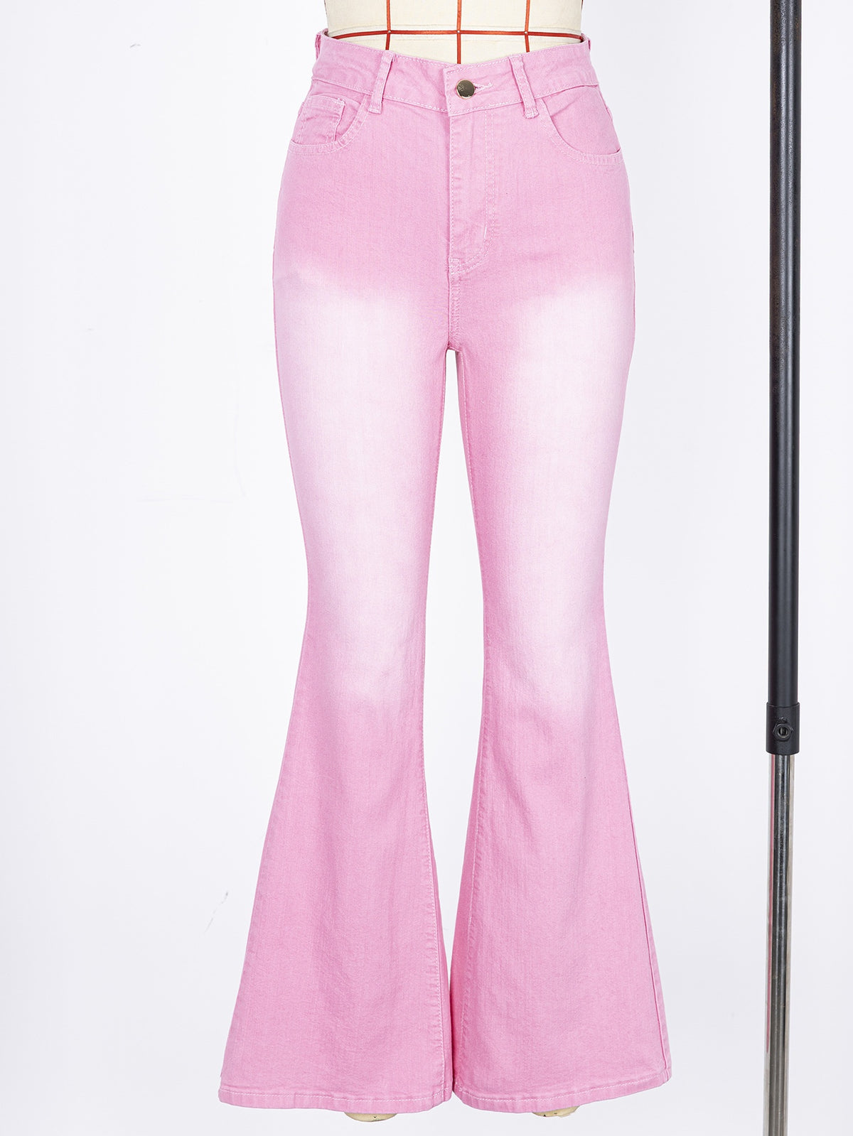 Pantalon à large jambe à taille moyenne avec un détail Bow