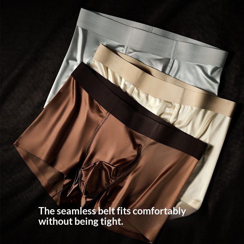 Boxer antibactérien pour hommes en soie satinée légère