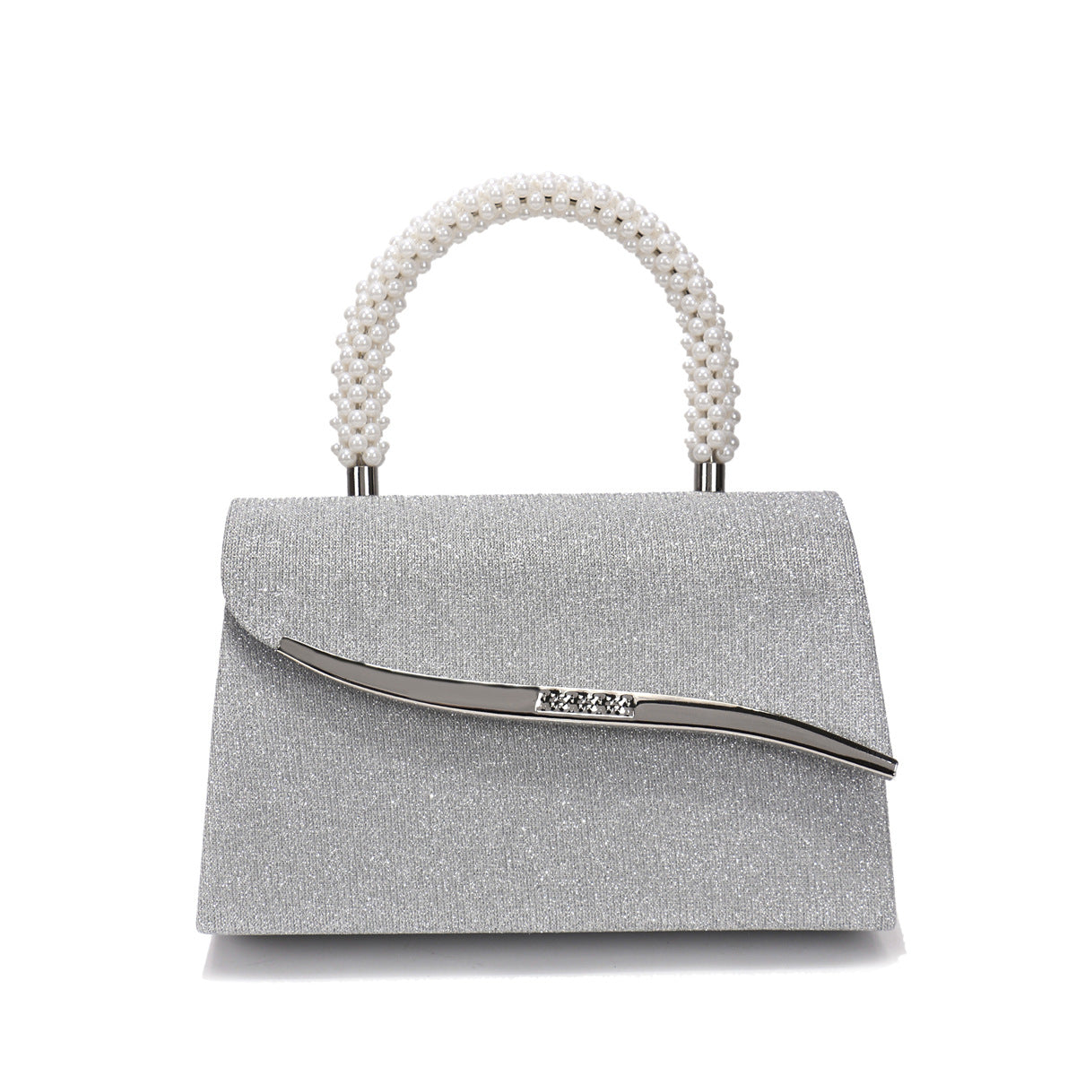 Petit sac carré avec détails de bande métallique