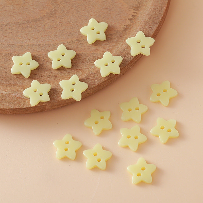 Boutons d'étoile cinq points colorés mignons