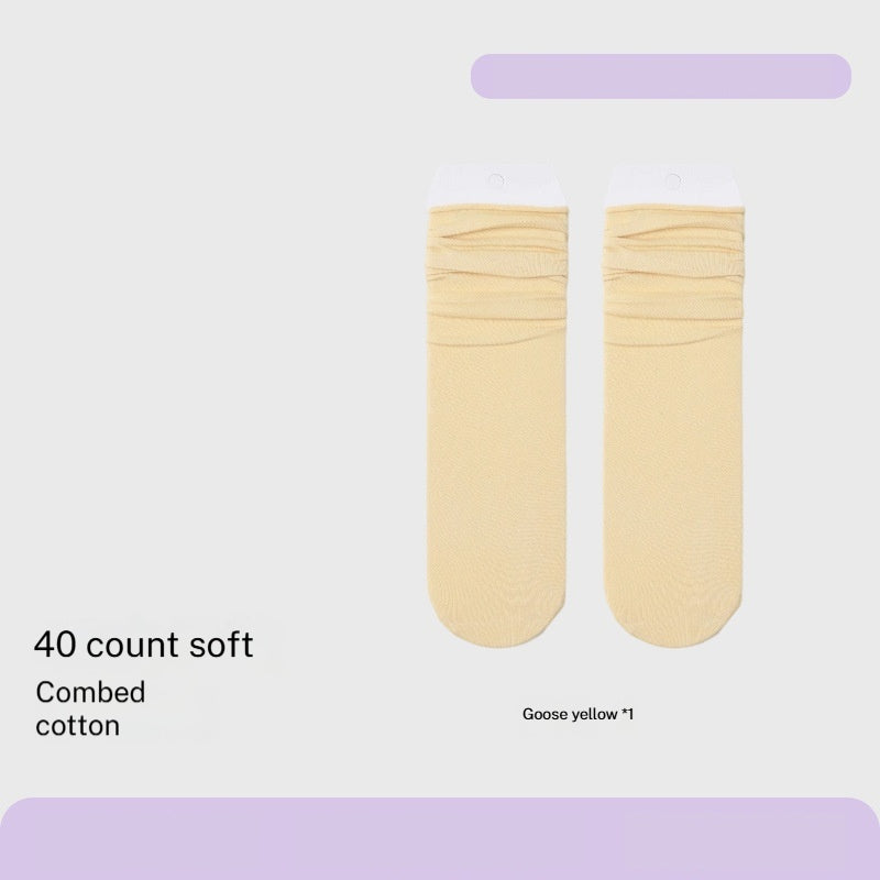 Coton peigné Sweat-absorbant Déodorant Chaussettes haute couleur du genou