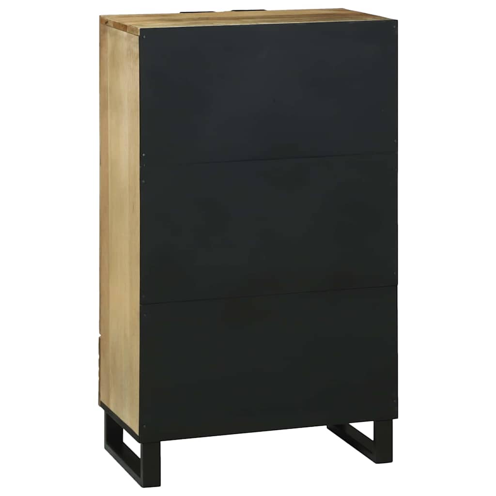 Haut-bord 60 x bois de mangue solide Armoires de rangement médias
