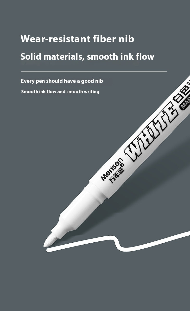 Super blanc éblouissant tête fine séchage rapide stylo de peinture étanche