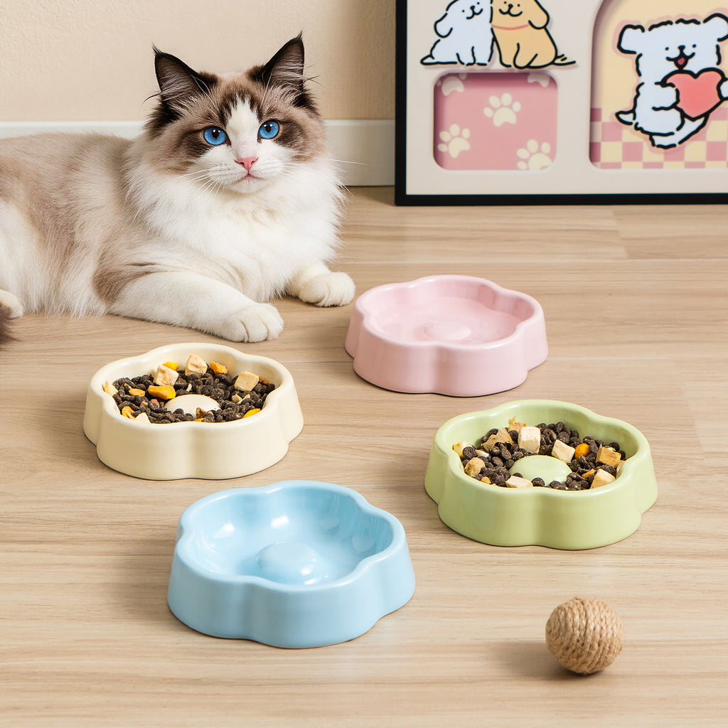 Boule d'animaux de compagnie en céramique de couleur macaron