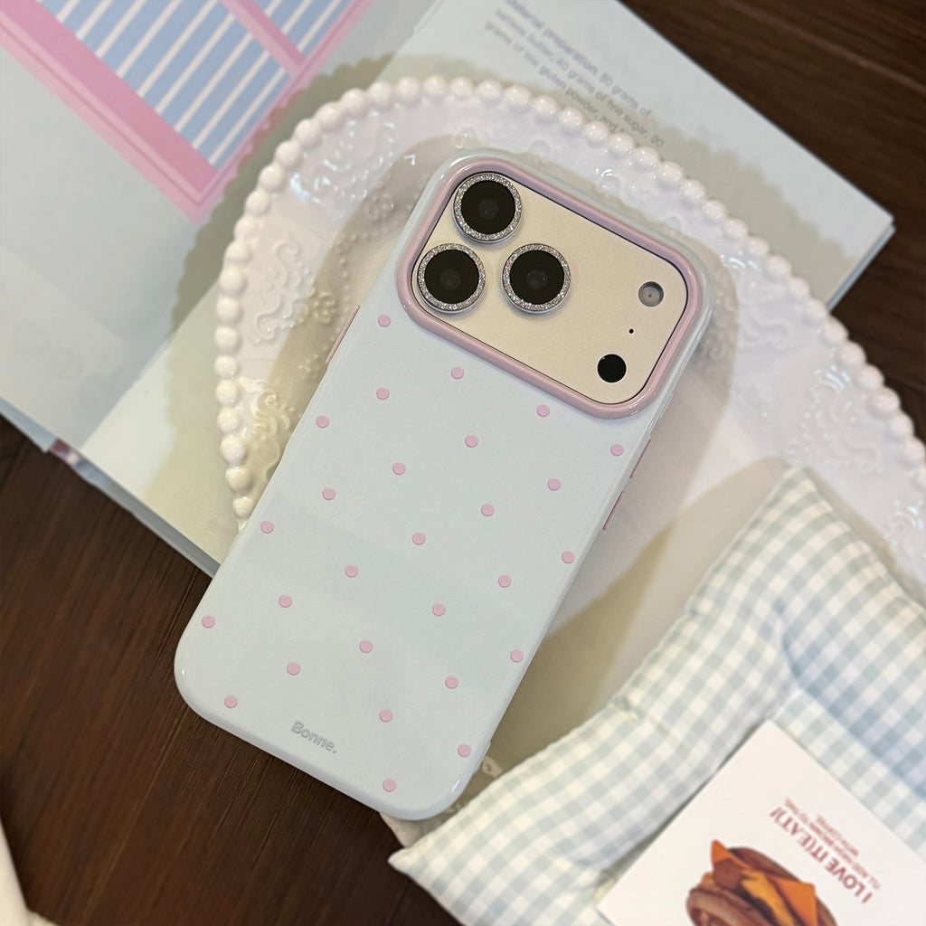 Bloc de couleur Polka-dot Étui de téléphone anti-drop