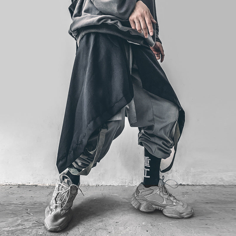 Jupe de taille irrégulière avec décoration de taille multicouche pour hommes et femmes