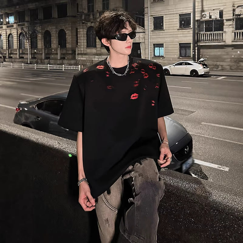 T-shirt à manches courtes pour homme structure et tendance avec un Loo