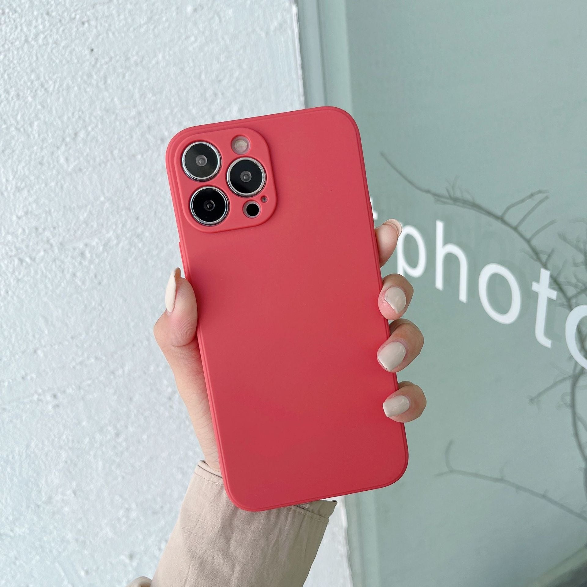 Fine trou Matte TPU Bord droit Couverture de protection