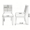 Agritourisme Rattan Chaises à manger Ensemble de 2