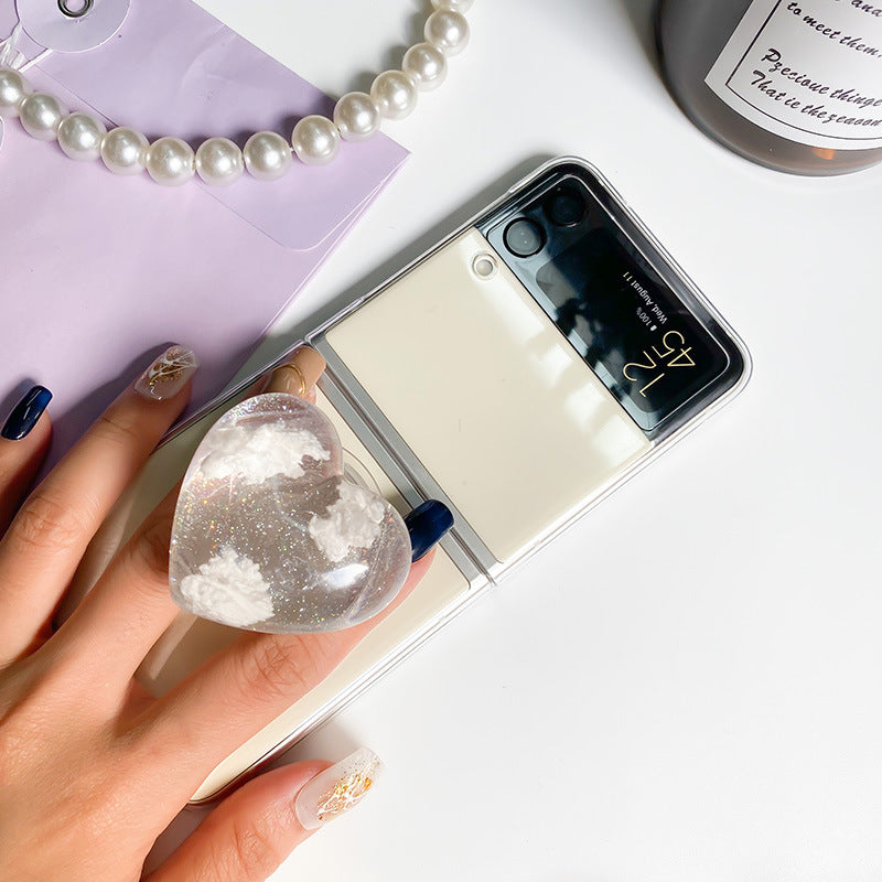 Love Transparent Glitter Bracket Paste-Type Retractable Desktop Stand