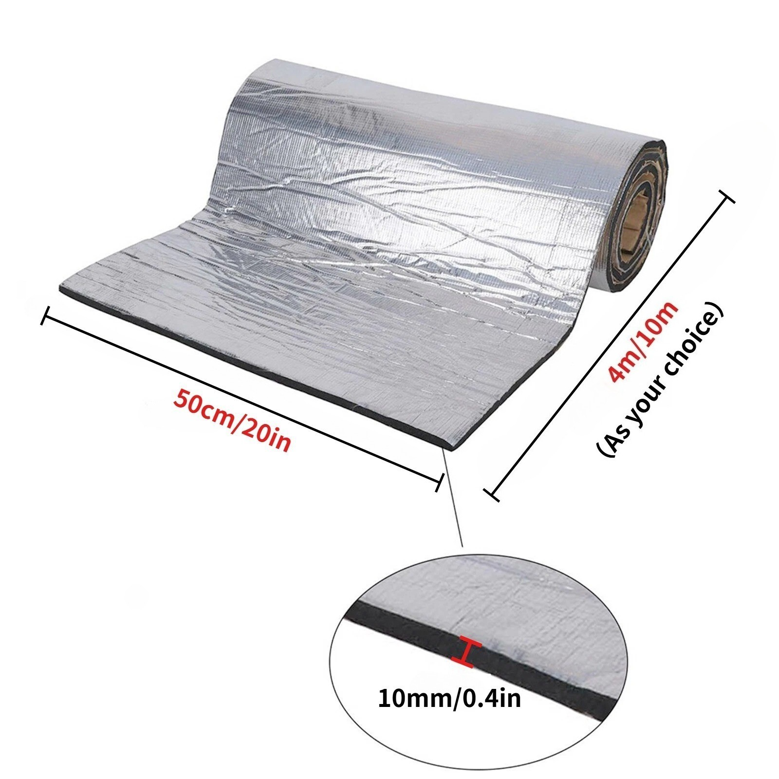 4M&10M Tapis auto-adhésif d'isolation de voiture--Protection du son