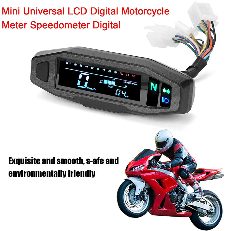 Capteur de jauge de mesure du compteur numérique de vitesse LCD universel de moto