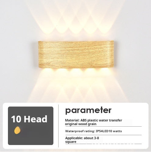 Lampe de lit Personnalité Lampe murale en bois massif