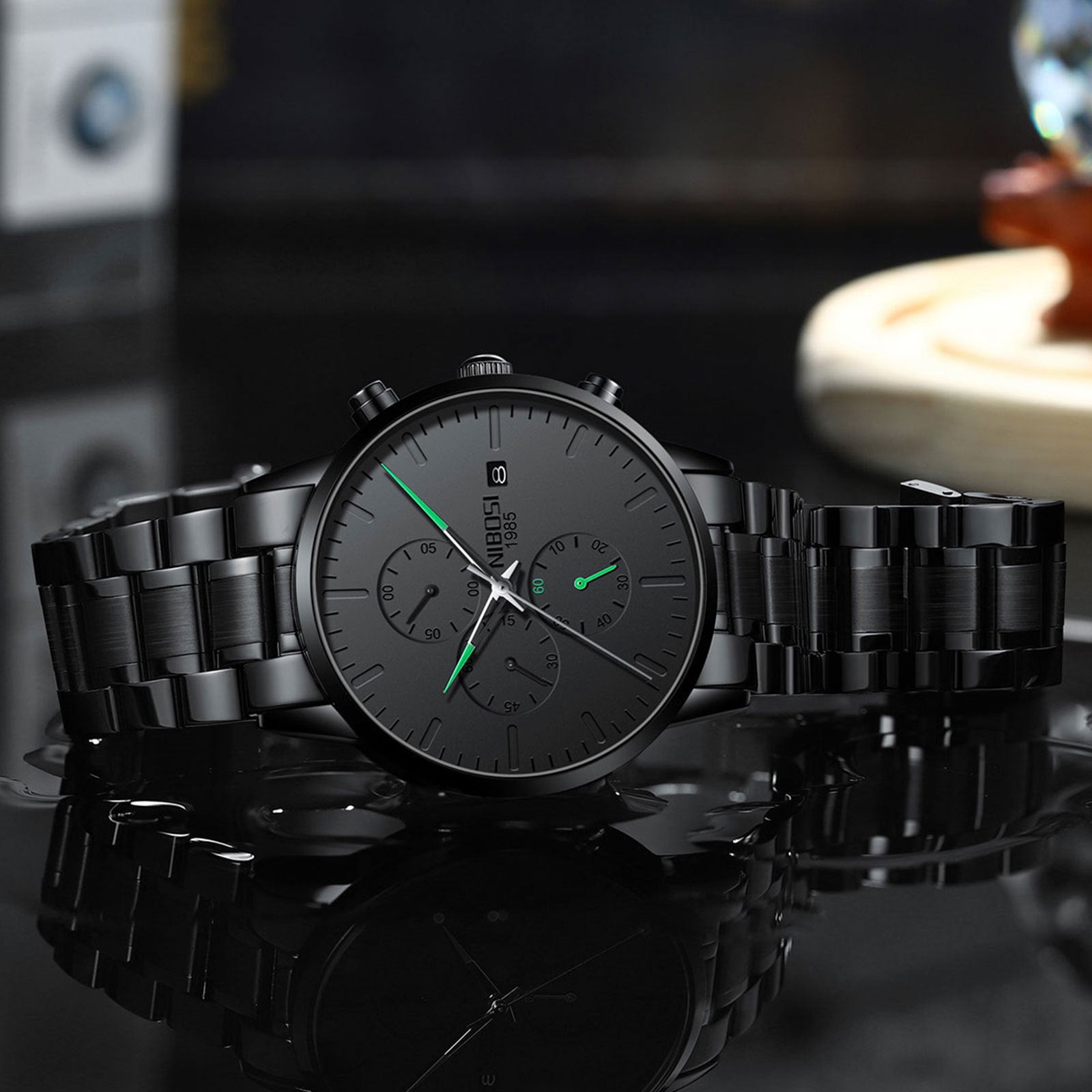 Montre Quartz Multifonctionnelle Homme Anti-Lumineuse