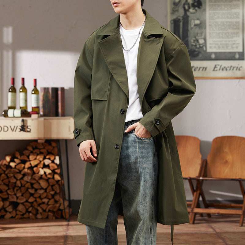 Manteau de tranchée polyvalent de couleur unie