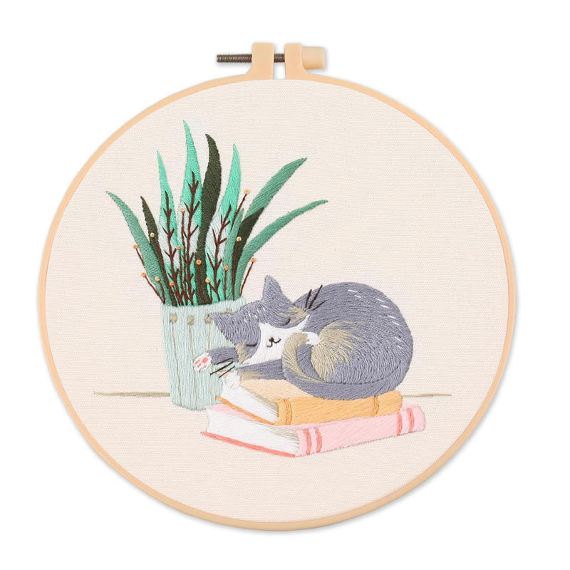 Broderie de chat Pattern Diy Matériau Package Kit