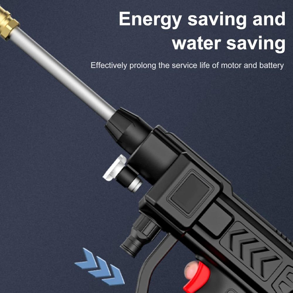 2 Batteries sans fil de voiture de lavage haute pression Jet de lavage d'eau pistolet portable