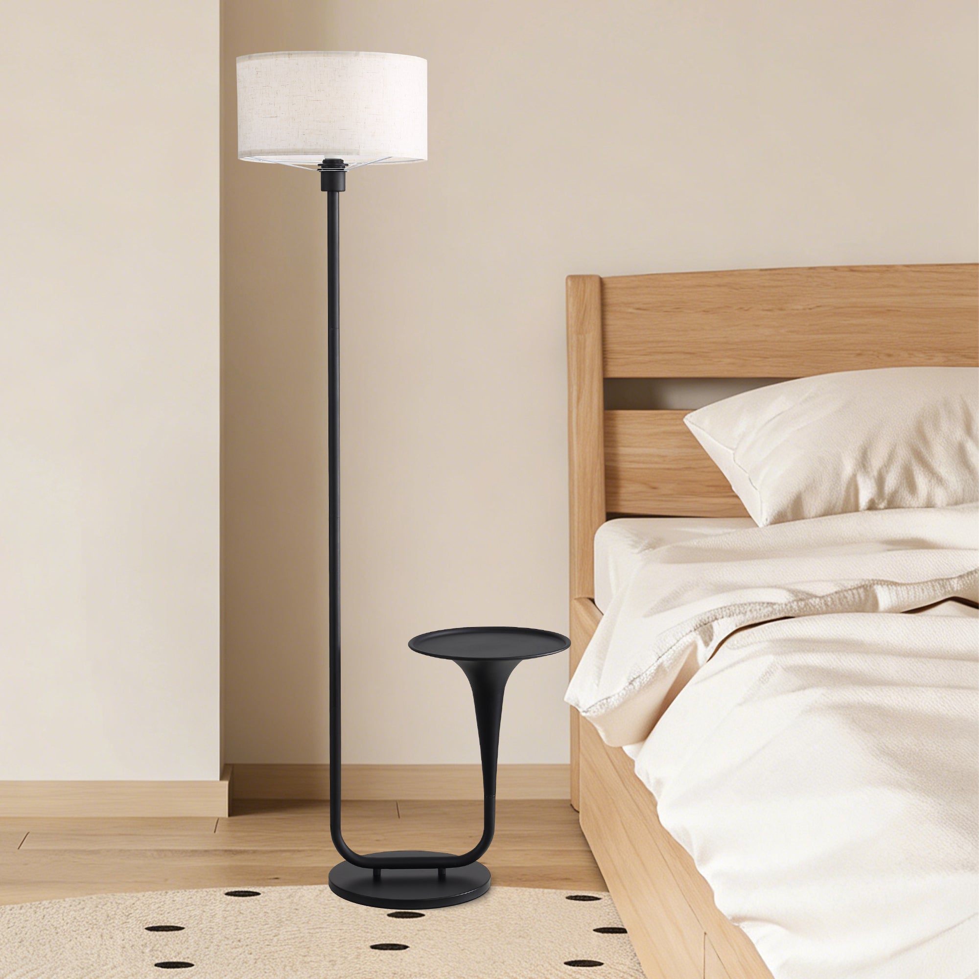 146cm 57.5 pouces Lampe de plancher dimmable avec table