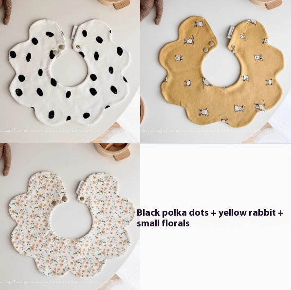 Super doux en coton peigné bébé tache de lait prévenir les pétales bib