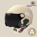 Casque de sécurité couleur solide de moto pour femmes